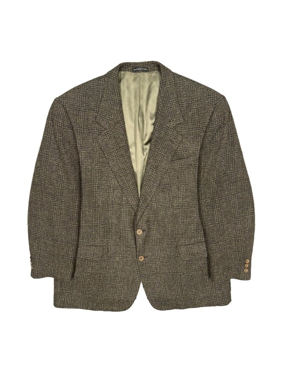 Moores Blazer Saddleworth Wool Sport Coat Plaid Canada Brown 46R